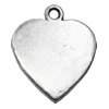 Pendant Zinc Alloy Jewelry Findings Lead-free, Heart 20x23mm Hole:2mm, Sold by Bag