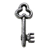 Pendant Zinc Alloy Jewelry Findings Lead-free, Key 9x23mm Hole:2mm, Sold by Bag