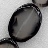 Agate Beads, Flat Oval, 27x35mm, Hole:Approx 1mm, Sold per 16-inch Strand