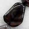 Agate Beads, Trapezium, 30x40mm, Hole:Approx 1mm, Sold per 16-inch Strand