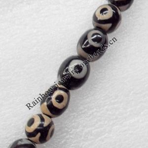 Tibetan Agate Dzi Beads, 13mm, Hole:Approx 1mm, Sold per 15.7-inch Strand