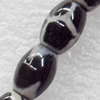 Tibetan Agate Dzi Beads, Oval, 7x11mm, Hole:Approx 1mm, Sold per 15.7-inch Strand