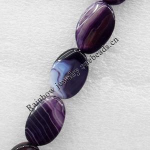 Agate Beads, Twist Flat Oval, 20x28mm, Hole:Approx 1mm, Sold per 15.7-inch Strand