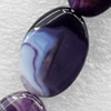 Agate Beads, Twist Flat Oval, 20x28mm, Hole:Approx 1mm, Sold per 15.7-inch Strand