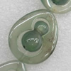 Agate Beads, Flat Teardrop, 22x29mm, Hole:Approx 1mm, Sold by PC