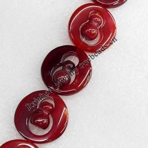 Agate Beads, Flat Round, 29mm, Hole:Approx 1mm, Sold by PC