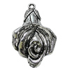 Pendant Zinc Alloy Jewelry Findings Lead-free, 53x32mm Hole:3mm, Sold by Bag