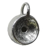 Pendant Zinc Alloy Jewelry Findings Lead-free, 12x17mm Hole:4mm, Sold by Bag