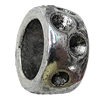 European Style Bead Zinc Alloy Jewelry Findings Lead-free, 9x17mm Hole:11mm, Sold by Bag