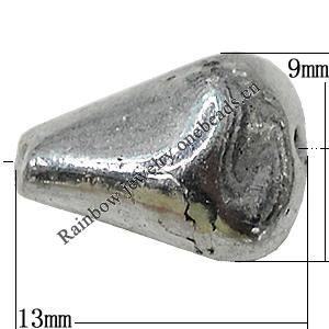 Bead Zinc Alloy Jewelry Findings Lead-free, Teardrop 13x9mm Hole:1mm, Sold by Bag