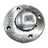 Connectors Zinc Alloy Jewelry Findings Lead-free, Flat Round 25mm Hole:2mm, Sold by Bag