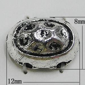 Connectors Zinc Alloy Jewelry Findings Lead-free, 12x8mm Hole:1mm, Sold by Bag