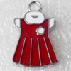 Zinc Alloy Enamel Pendant, Clothes, 13x21mm, Hole:2mm, Sold by PC 