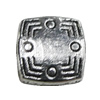 Beads Zinc Alloy Jewelry Findings Lead-free, Square 9x9mm Hole:1mm, Sold by Bag