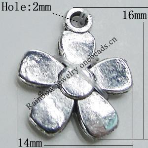 Pendant Zinc Alloy Jewelry Findings Lead-free, Hand 14x16mm Hole:2mm, Sold by Bag