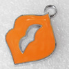 Zinc Alloy Enamel Pendant, Mouth, 17x26mm, Hole:2mm, Sold by PC 