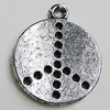 Pendant Setting Zinc Alloy Jewelry Findings Lead-free, Flat Round 23mm Hole:2mm, Sold by Bag