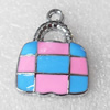 Zinc Alloy Enamel Pendant, Bag, 18x23mm, Hole:2mm, Sold by PC 