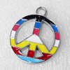 Zinc Alloy Enamel Pendant, 20x24mm, Hole:2mm, Sold by PC 