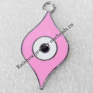 Zinc Alloy Enamel Pendant, 18x35mm, Hole:2mm, Sold by PC 