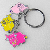 Zinc Alloy keyring Jewelry Key Chains, OX, Pendant width:30mm, Length Approx:8.5cm, Sold by PC