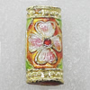 Cloisonne Beads, Column 19x9mm Hole:1.5mm, Sold by PC