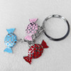 Zinc Alloy keyring Jewelry Key Chains, Pendant width:30mm, Length Approx:8.5cm, Sold by PC
