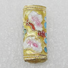 Cloisonne Beads, Column 29x11mm Hole:1.5mm, Sold by PC