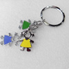 Zinc Alloy keyring Jewelry Key Chains, Pendant width:17mm, Length Approx:8.7cm, Sold by PC