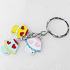 Zinc Alloy keyring Jewelry Key Chains, Pendant width:24mm, Length Approx:9cm, Sold by PC