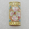 Cloisonne Beads, Column 20x9mm Hole:1.5mm, Sold by PC