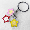 Zinc Alloy keyring Jewelry Key Chains, Star, Pendant width:21mm, Length Approx:9cm, Sold by PC