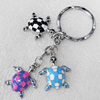 Zinc Alloy keyring Jewelry Key Chains, Pendant width:25mm, Length Approx:9.5cm, Sold by PC