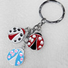Zinc Alloy keyring Jewelry Key Chains, Pendant width:20mm, Length Approx:9cm, Sold by PC