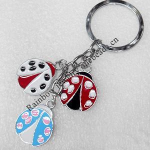 Zinc Alloy keyring Jewelry Key Chains, Pendant width:20mm, Length Approx:9cm, Sold by PC