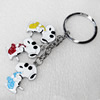 Zinc Alloy keyring Jewelry Key Chains, Dog, Pendant width:19mm, Length Approx:9.7cm, Sold by PC