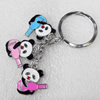 Zinc Alloy keyring Jewelry Key Chains, Panda, Pendant width:22mm, Length Approx:8.5cm, Sold by PC