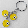 Zinc Alloy keyring Jewelry Key Chains, Pendant width:20mm, Length Approx:9cm, Sold by PC