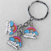 Zinc Alloy keyring Jewelry Key Chains, Pendant width:21mm, Length Approx:8.5cm, Sold by PC