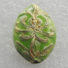 Cloisonne Beads, Leaf 19x14mm Hole:1.5mm, Sold by PC