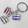 Zinc Alloy keyring Jewelry Key Chains, Pendant width:20mm, Length Approx:8.5cm, Sold by PC