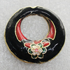 Cloisonne Beads, Donut O:27mm I:12mm Hole:1.5mm, Sold by PC