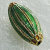 Cloisonne Beads, Oval 18x8mm Hole:1mm, Sold by PC