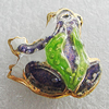 Cloisonne Beads, Frog 19x19mm Hole:1mm, Sold by PC