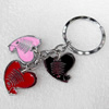 Zinc Alloy keyring Jewelry Key Chains, Pendant width:23mm, Length Approx:8.5cm, Sold by PC