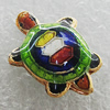 Cloisonne Beads, Tortoise 20x14mm, Sold by PC