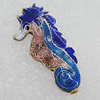 Cloisonne Beads, Hippopotamus 26x12mm Hole:1.5mm, Sold by PC