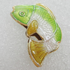 Cloisonne Beads, Fish 20x12mm Hole:1.5mm, Sold by PC