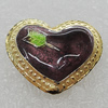 Cloisonne Beads, Heart 18x15mm Hole:1.5mm, Sold by PC