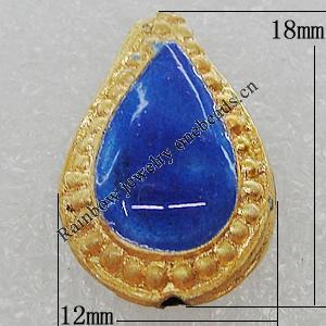 Cloisonne Beads, Teardrop 18x12mm Hole:1mm, Sold by PC